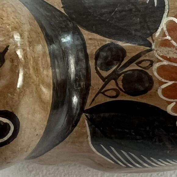 Cat Mexican Tonala Pottery Hand Painted 4" Tall Brown - Picture 14 of 14